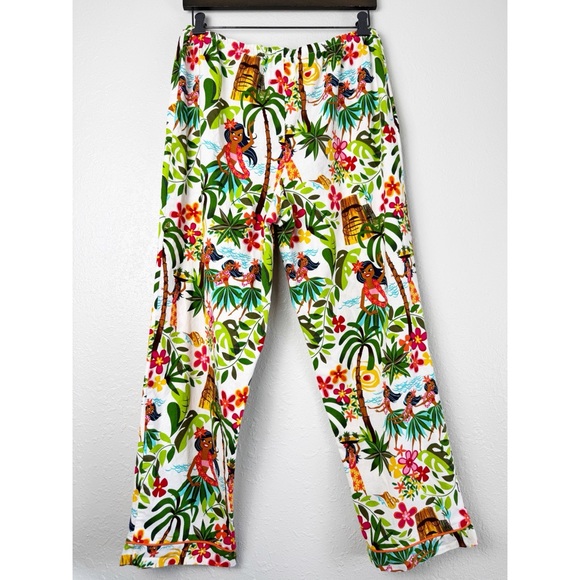 The Cat's Pajamas Hawaiian luau hula girl pj pants tropical M - Picture 7 of 12
